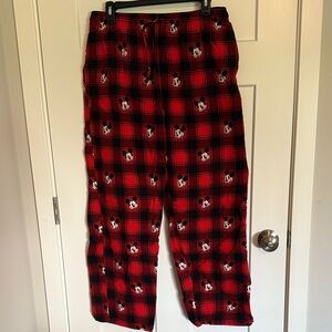 Forever 21 Red Plaid Pants with Character Design